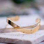 Load image into Gallery viewer, Wave intersect lrregular twisted open bangle