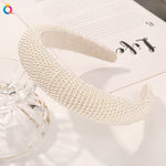 Load image into Gallery viewer, Full Covered Pearl Bridal Headband