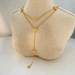 Load image into Gallery viewer, Double Layer Extended Tassel Necklace