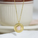 Load image into Gallery viewer, Round Disc Pendant Necklace