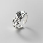 Load image into Gallery viewer, Irregular lava ring (silver)