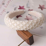 Load image into Gallery viewer, Crisscross Pearl Bridal head band
