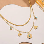 Load image into Gallery viewer, Turquoise Blue Eye Pendant Necklace