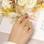 Load image into Gallery viewer, Irregular lava ring (gold)