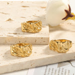 Load image into Gallery viewer, Irregular lava ring (gold)