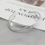 Load image into Gallery viewer, (Silver)Wave intersect lrregular twisted open bangle