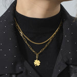 Load image into Gallery viewer, Four Leaf clover Double Layer Pendent