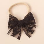 Load image into Gallery viewer, Cotton lace hair bow headband