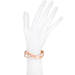 Load image into Gallery viewer, Rosegold wave intersect lrregular twisted open bangle