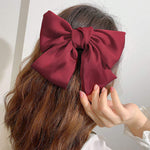 Load image into Gallery viewer, Satin cloth big bow hair clip