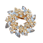 Load image into Gallery viewer, Crystal Flower Garland Brooch Pin