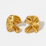 Load image into Gallery viewer, Irregular Hammered Statement Stud Earring