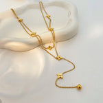 Load image into Gallery viewer, Double Layer Extended Tassel Necklace