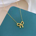 Load image into Gallery viewer, Non trarnish Ribbon bow pendent