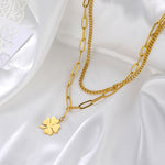 Load image into Gallery viewer, Four Leaf clover Double Layer Pendent