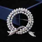 Load image into Gallery viewer, Pearl Round Broach Pin