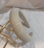 Load image into Gallery viewer, Full Covered Pearl Bridal Headband