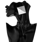 Load image into Gallery viewer, Big square stud silver earring