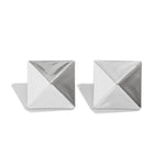 Load image into Gallery viewer, Big square stud silver earring
