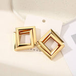 Load image into Gallery viewer, Simple retro metal double rhombus earring