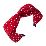 Load image into Gallery viewer, Cross knot polka dot headband