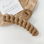 Load image into Gallery viewer, Solid color frosted hair clip