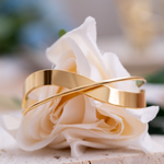 Load image into Gallery viewer, Wave intersect lrregular twisted open bangle