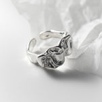 Load image into Gallery viewer, Irregular lava ring (silver)