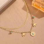 Load image into Gallery viewer, Turquoise Blue Eye Pendant Necklace