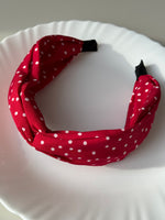 Load image into Gallery viewer, Cross knot polka dot headband