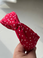 Load image into Gallery viewer, Cross knot polka dot headband