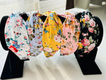 Load image into Gallery viewer, Floral Print Knotted Wide Satin Headband