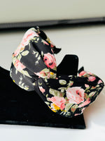 Load image into Gallery viewer, Floral Print Knotted Wide Satin Headband