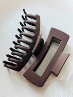 Load image into Gallery viewer, Matte large plastic hair claw clips
