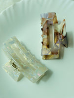 Load image into Gallery viewer, Marble Rectangle Korean Style Hair clip