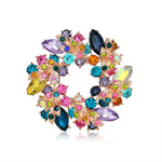 Load image into Gallery viewer, Crystal Flower Garland Brooch Pin