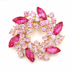 Load image into Gallery viewer, Crystal Flower Garland Brooch Pin