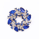 Load image into Gallery viewer, Crystal Flower Garland Brooch Pin
