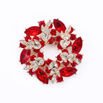 Load image into Gallery viewer, Crystal Flower Garland Brooch Pin