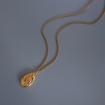 Load image into Gallery viewer, Lava Irregularly Folded Water Droplet Square pendent neckless