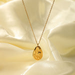 Load image into Gallery viewer, Lava Irregularly Folded Water Droplet Square pendent neckless