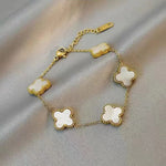 Load image into Gallery viewer, Four leaf clover charm bracelet