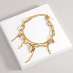 Load image into Gallery viewer, Star heart layererd bracelet