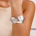 Load image into Gallery viewer, Open cuff gold and silver bangles
