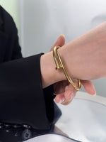 Load image into Gallery viewer, Pin Design Open cuff bracelet bangles