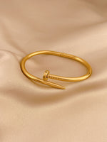 Load image into Gallery viewer, Pin Design Open cuff bracelet bangles