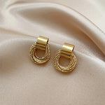 Load image into Gallery viewer, Korean style gold stud earring