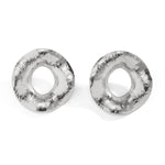 Load image into Gallery viewer, Large circle stud earring(silver)