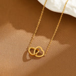 Load image into Gallery viewer, Double love collarbone chain