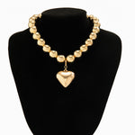 Load image into Gallery viewer, Big heart pendent chocker necklace
